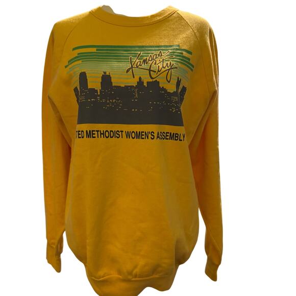 Vintage 1990 Kansas City United Methodist Women's Assembly, Yellow, Size Large - Picture 1 of 6